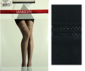 Marilyn DESIRE M03 R3/4 rajstopy jak pończochy black